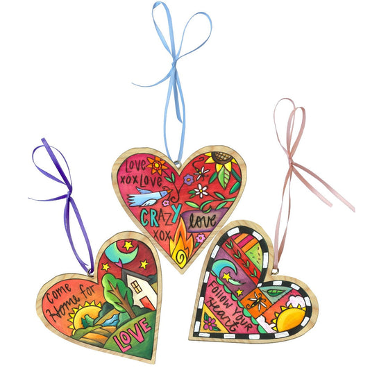Heart Ornaments-Set of 3