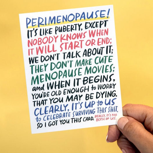 Card-It's Like Puberty Menopause