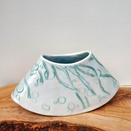 White Ocean Rocker Vase