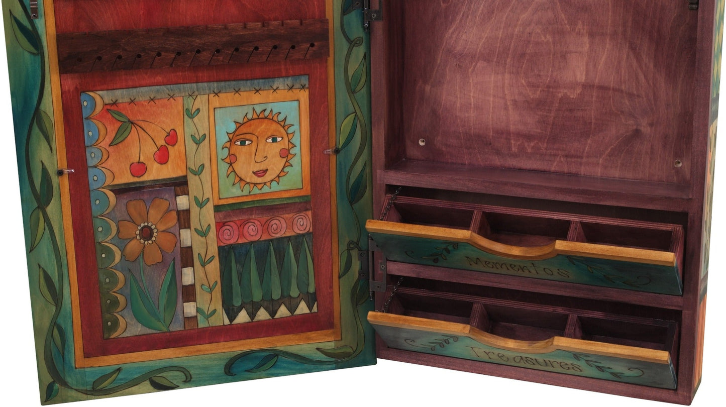 Jewelry Cabinet & Mirror-Patchwork