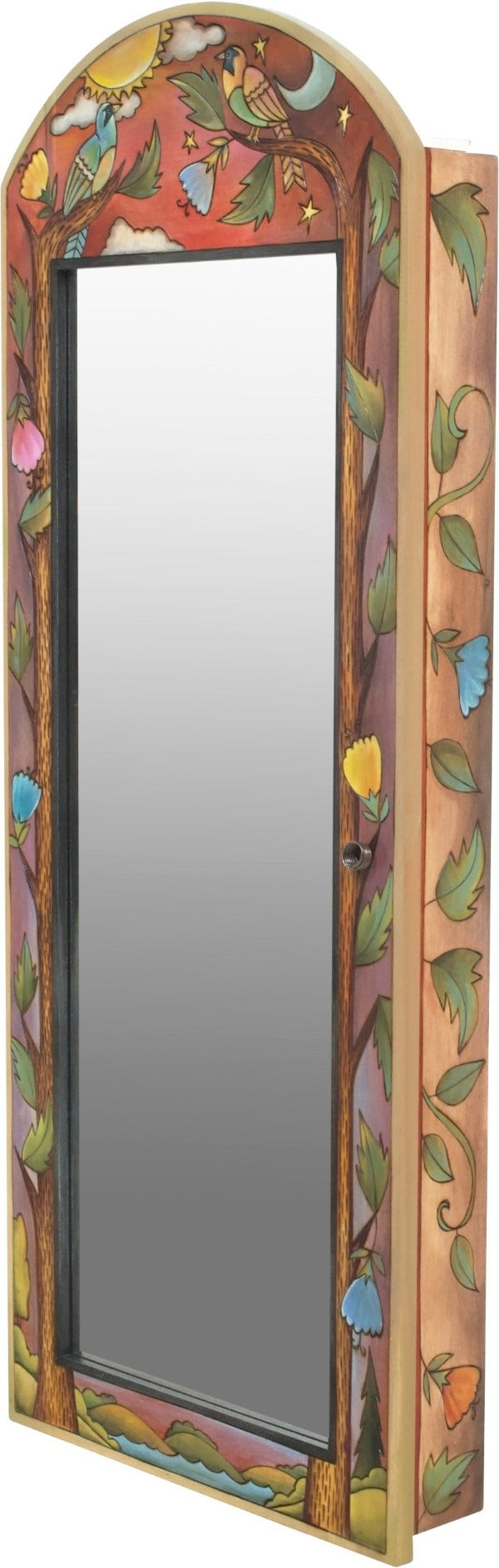 Jewelry Cabinet & Mirror-Birds