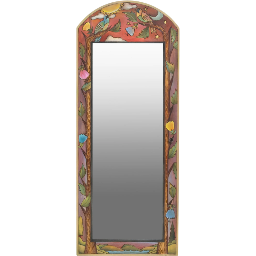 Jewelry Cabinet & Mirror-Birds