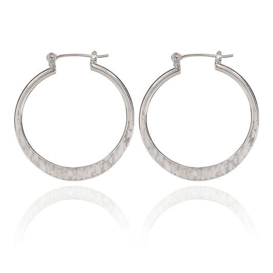 Hammered Hoop Earrings