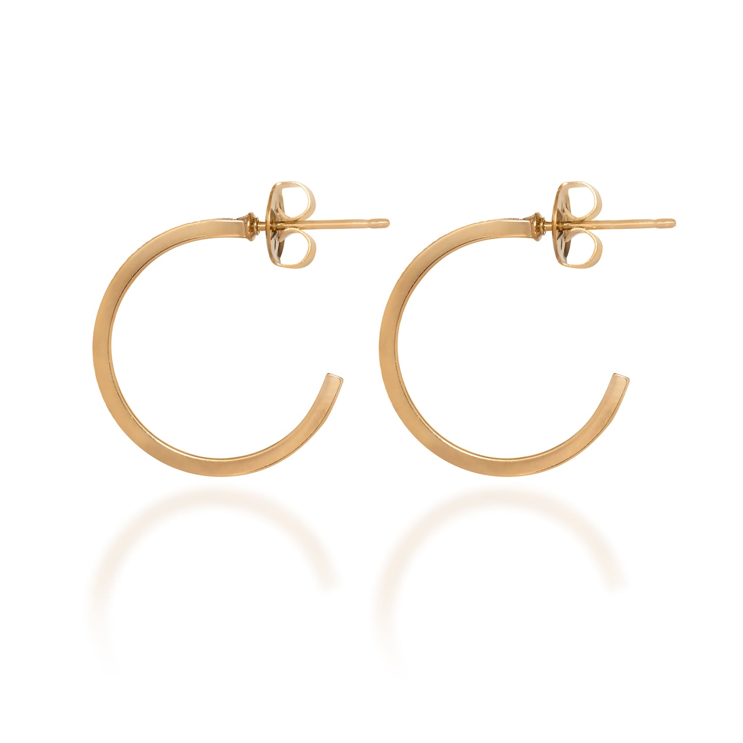 Textured Elegant Hoop Earrings-Gold