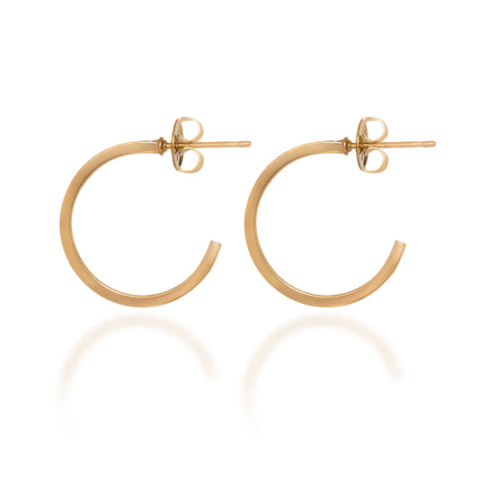 Textured Elegant Hoop Earrings-Gold