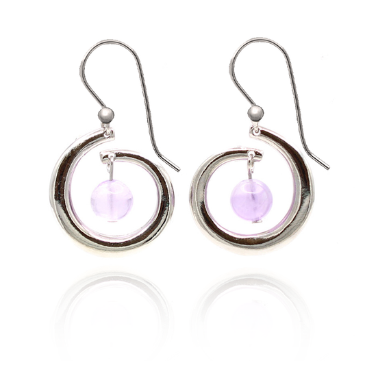 Sculpted Curl Earrings-Silver