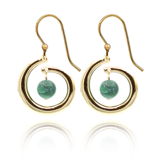 Sculpted Curl Earrings-Gold