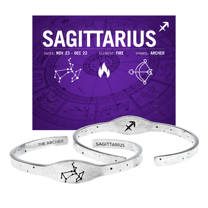 Zodiac Cuff Bracelet-Sagittarius