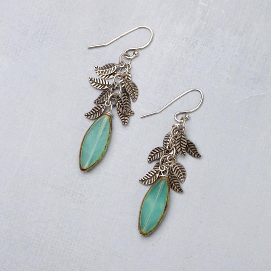 Venetian Dreams Green Earrings