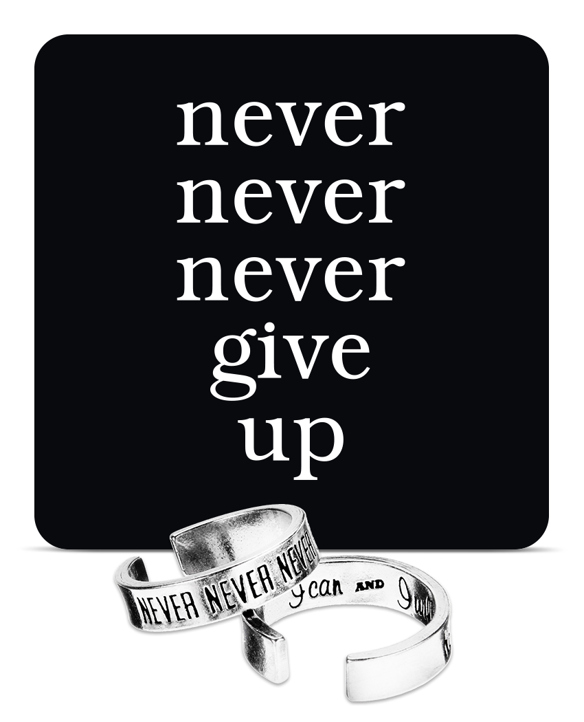 Adjustable Ring-Never Give Up