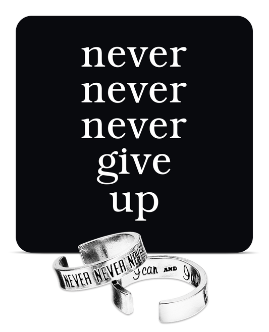 Adjustable Ring-Never Give Up