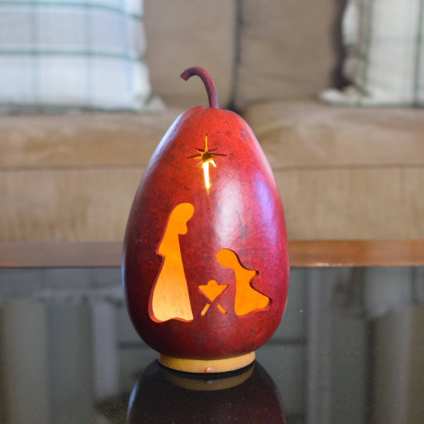 Nativity Scene Gourd Lamp