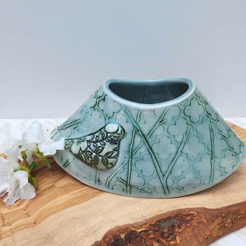 Woodland Bird Rocker Vase