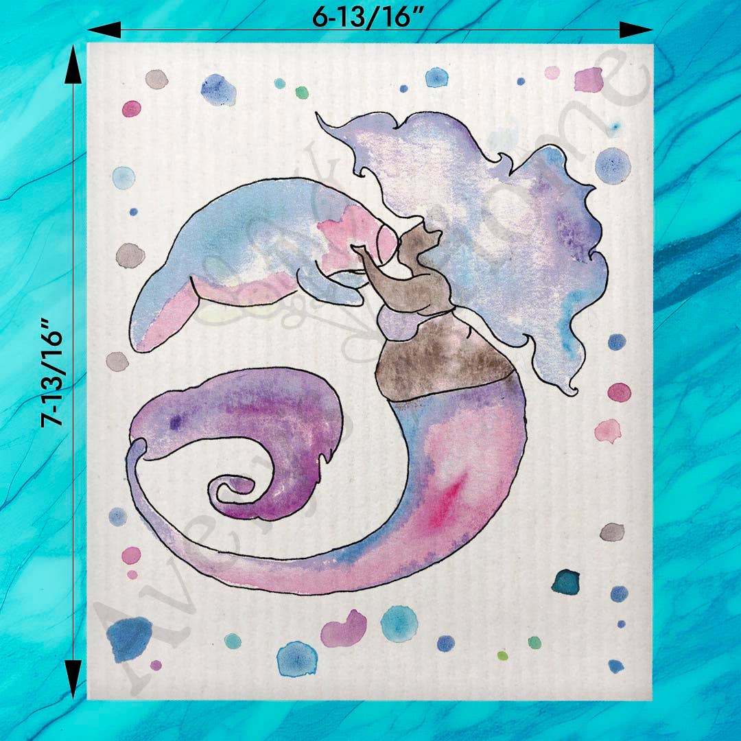 Swedish Dishcloth-Mermaid & Manatee