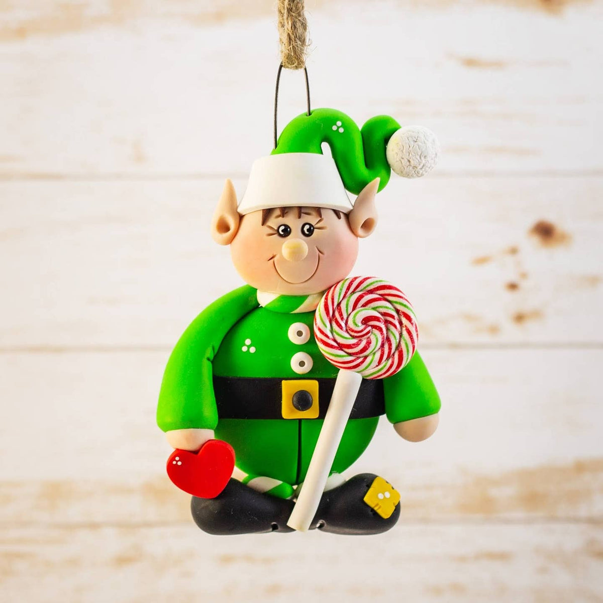 Lollipop Elf Ornament
