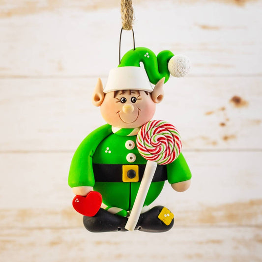 Lollipop Elf Ornament