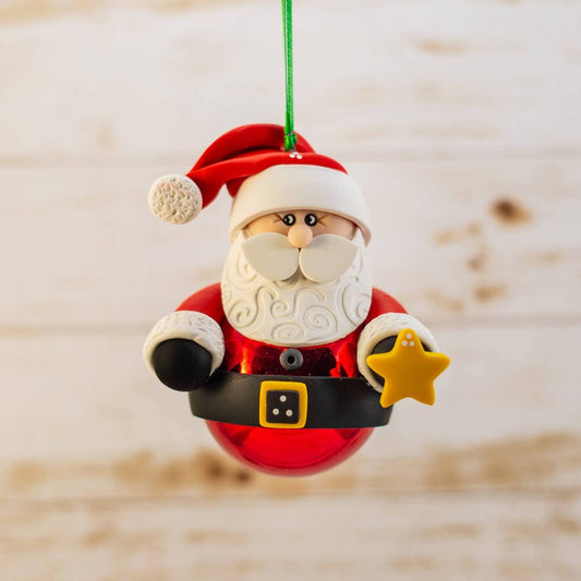 Santa Ball Ornament