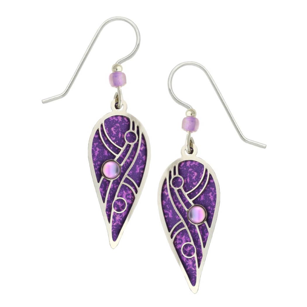 Purple & Silver  Earrings