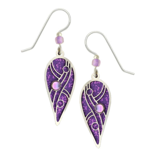 Purple & Silver  Earrings