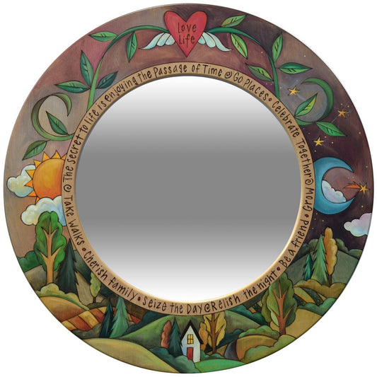 Large Circle Mirror-Love Life