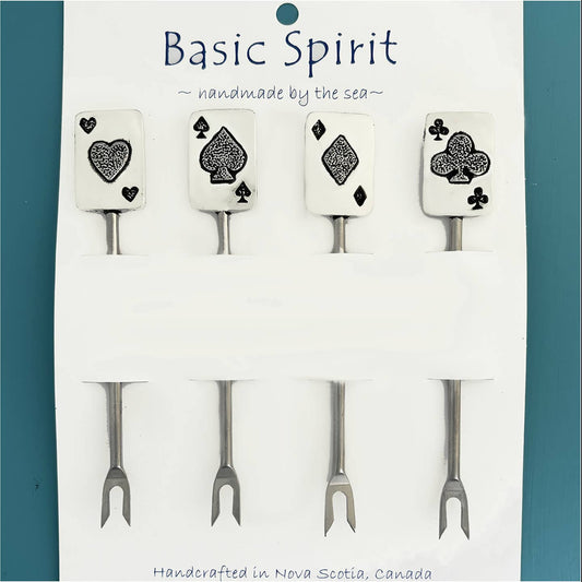 Appetizer Pick Set-Aces Cards