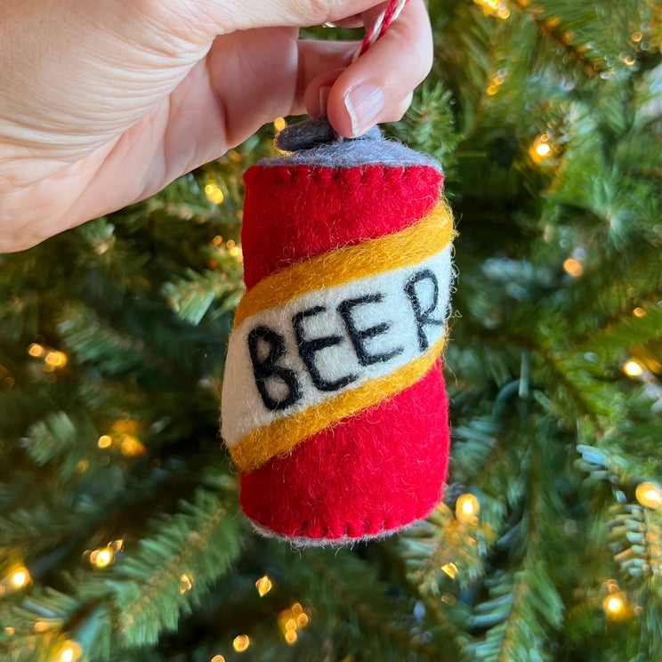 Wool Ornament-Beer Can