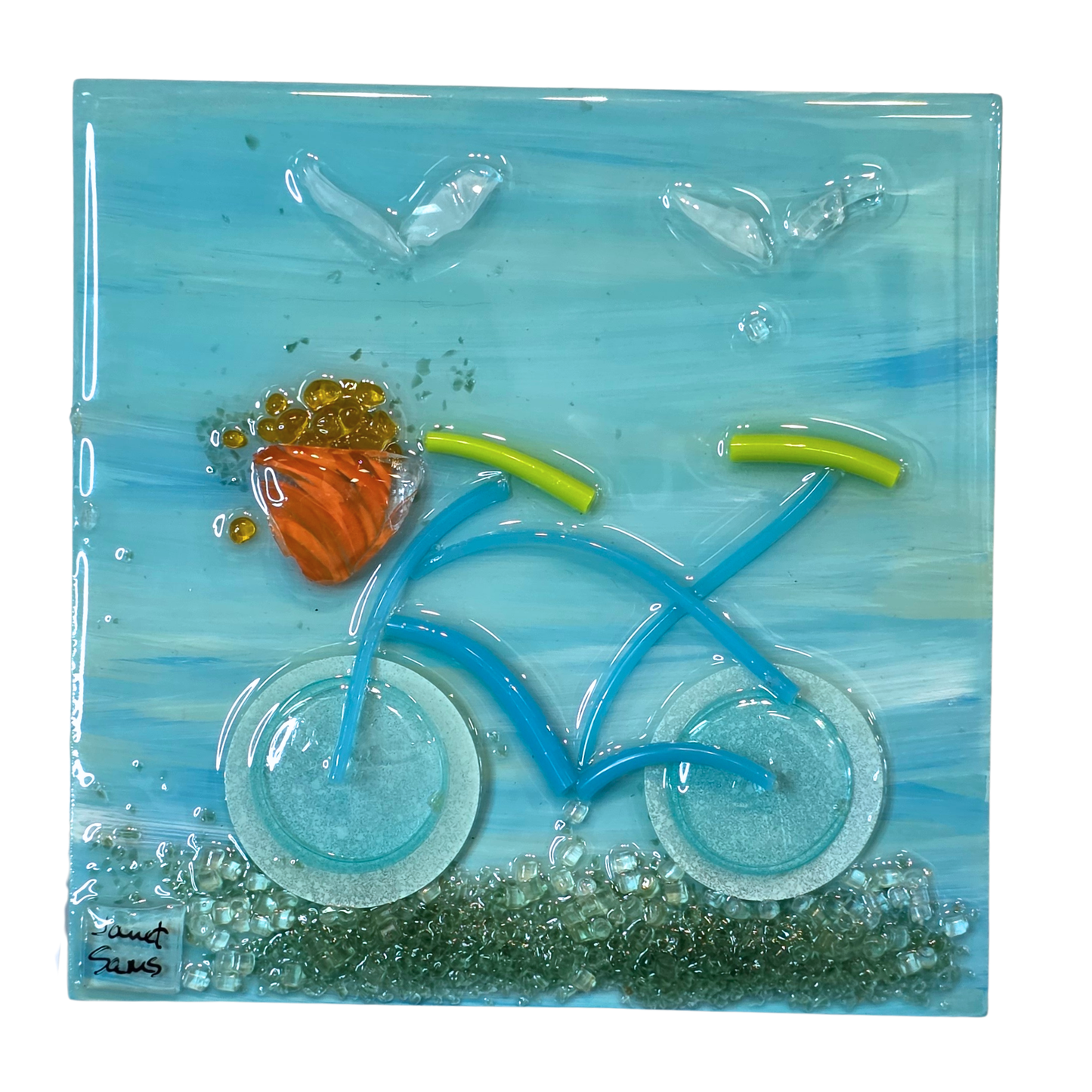 Shattered Glass Art-Bicycle