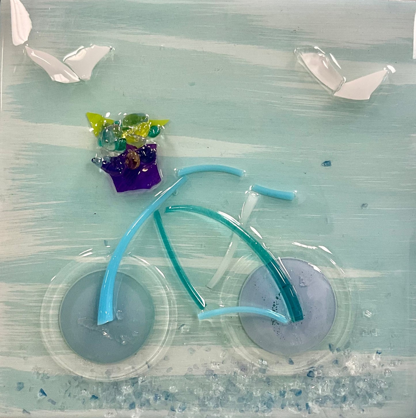 Shattered Glass Art-Bicycle