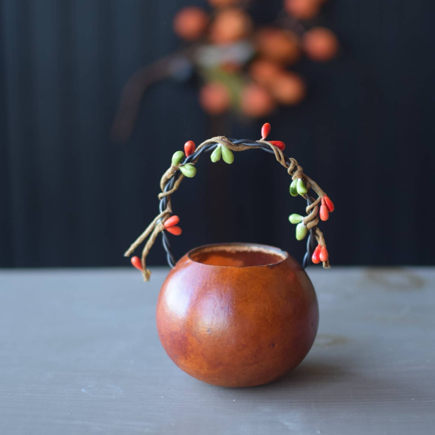 Jack-O-Lantern Gourd Basket-Jace
