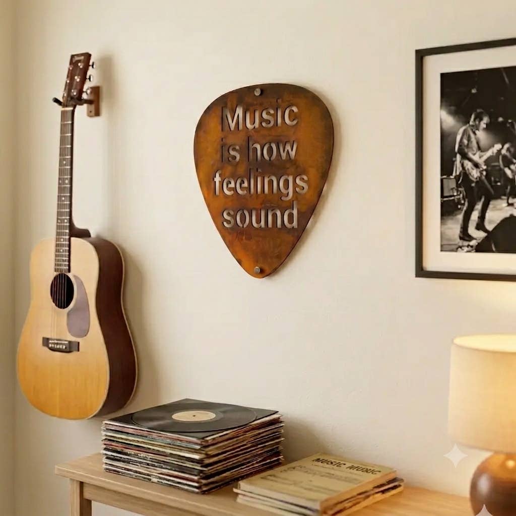 Guitar Pick Metal Wall Art
