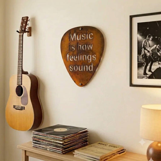 Guitar Pick Metal Wall Art