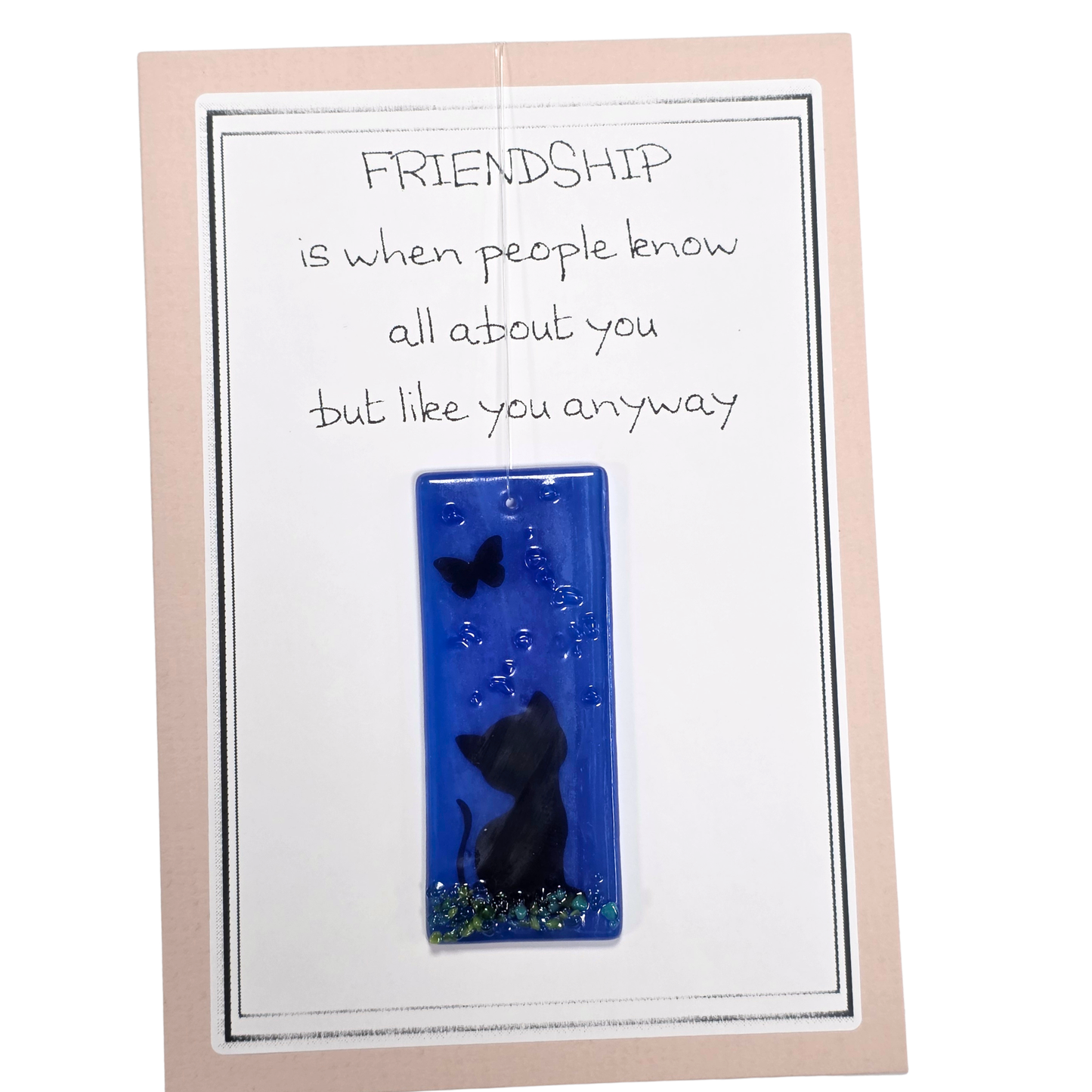 Suncatcher Card-Friendship/Cat