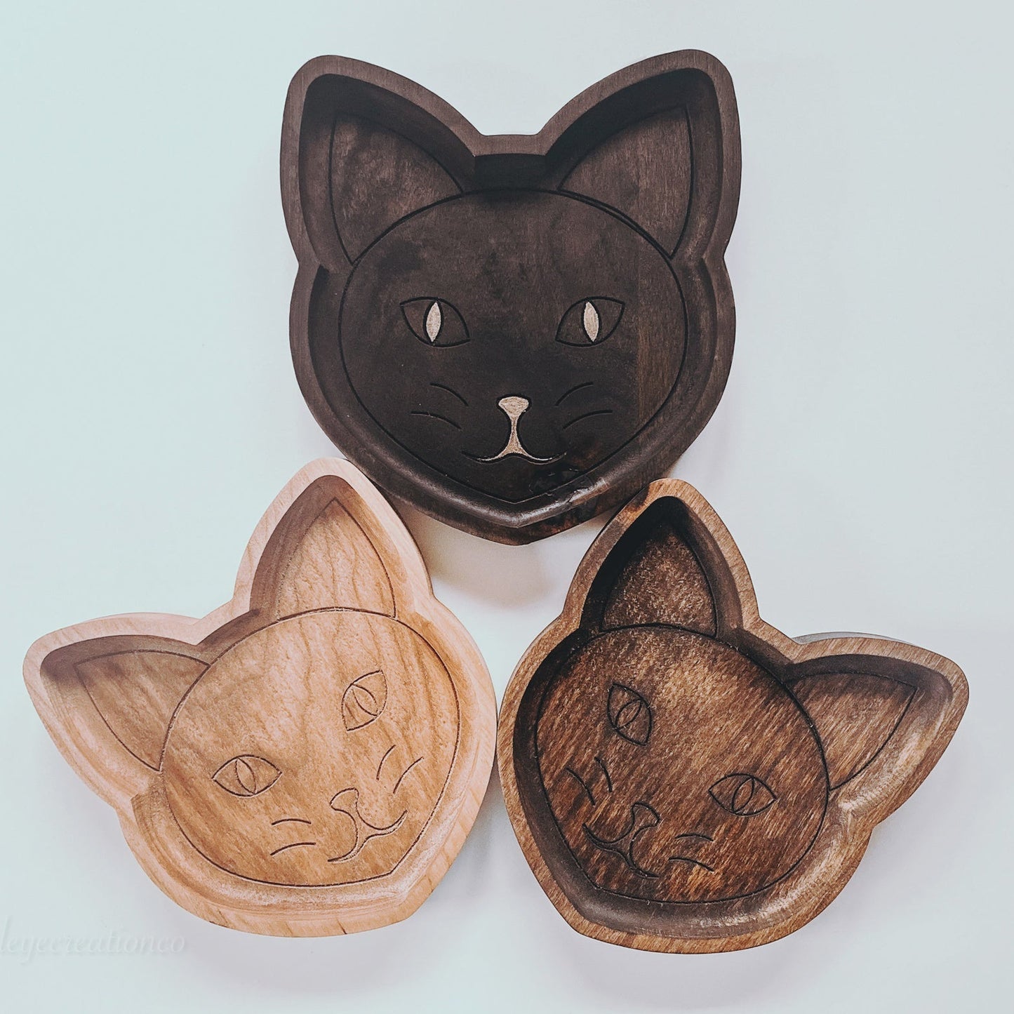 Cat Wood Catchall Tray