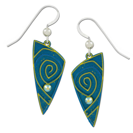 Triangular Geo Swirls Earrings