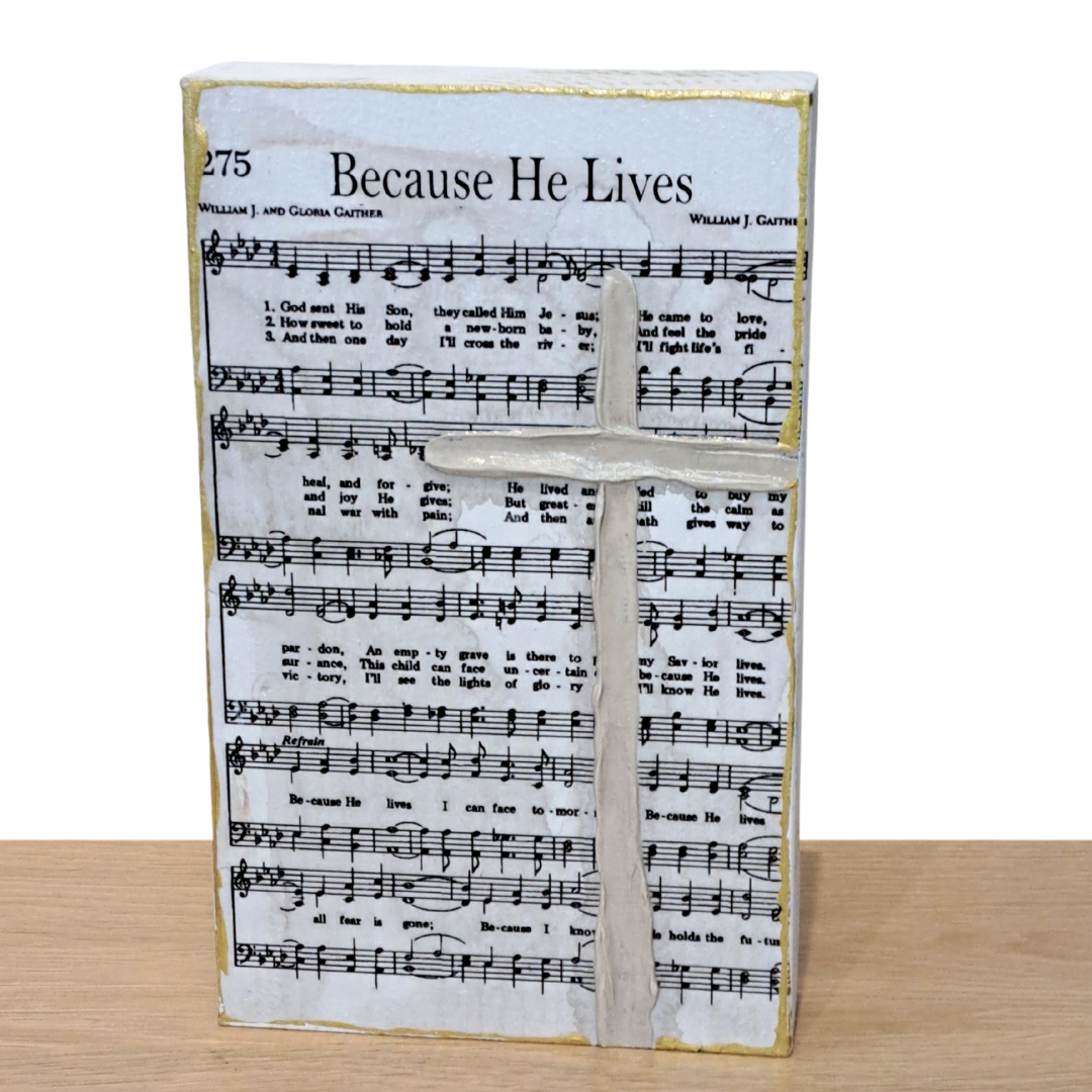 Sheet Music Art-Lg Cross