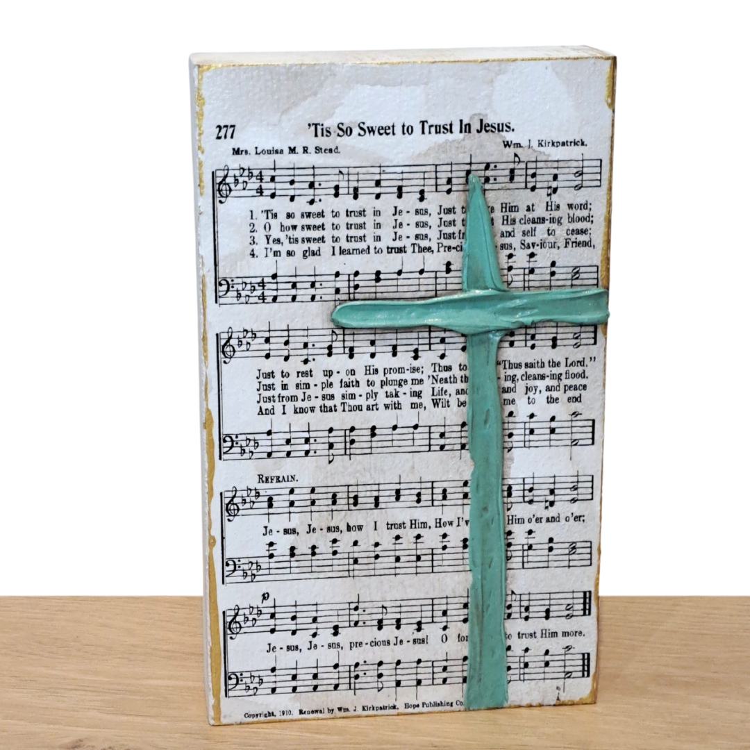 Sheet Music Art-Lg Cross