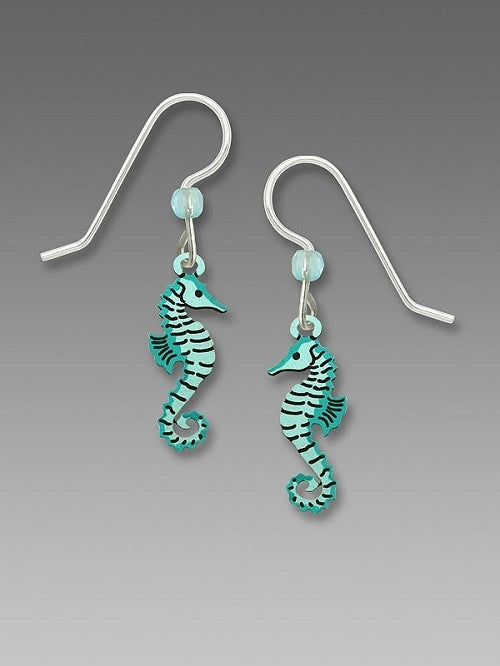 Aqua Seahorse Earrings