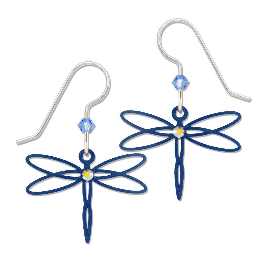 Dragonfly Earrings-Blue