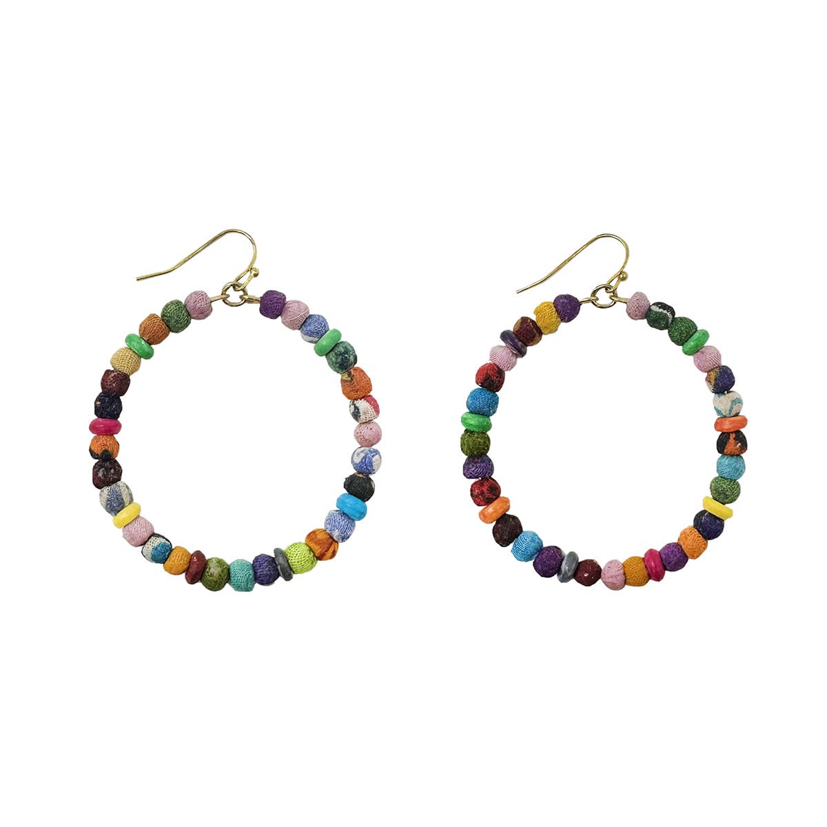 Kantha Milieu Loop Earrings