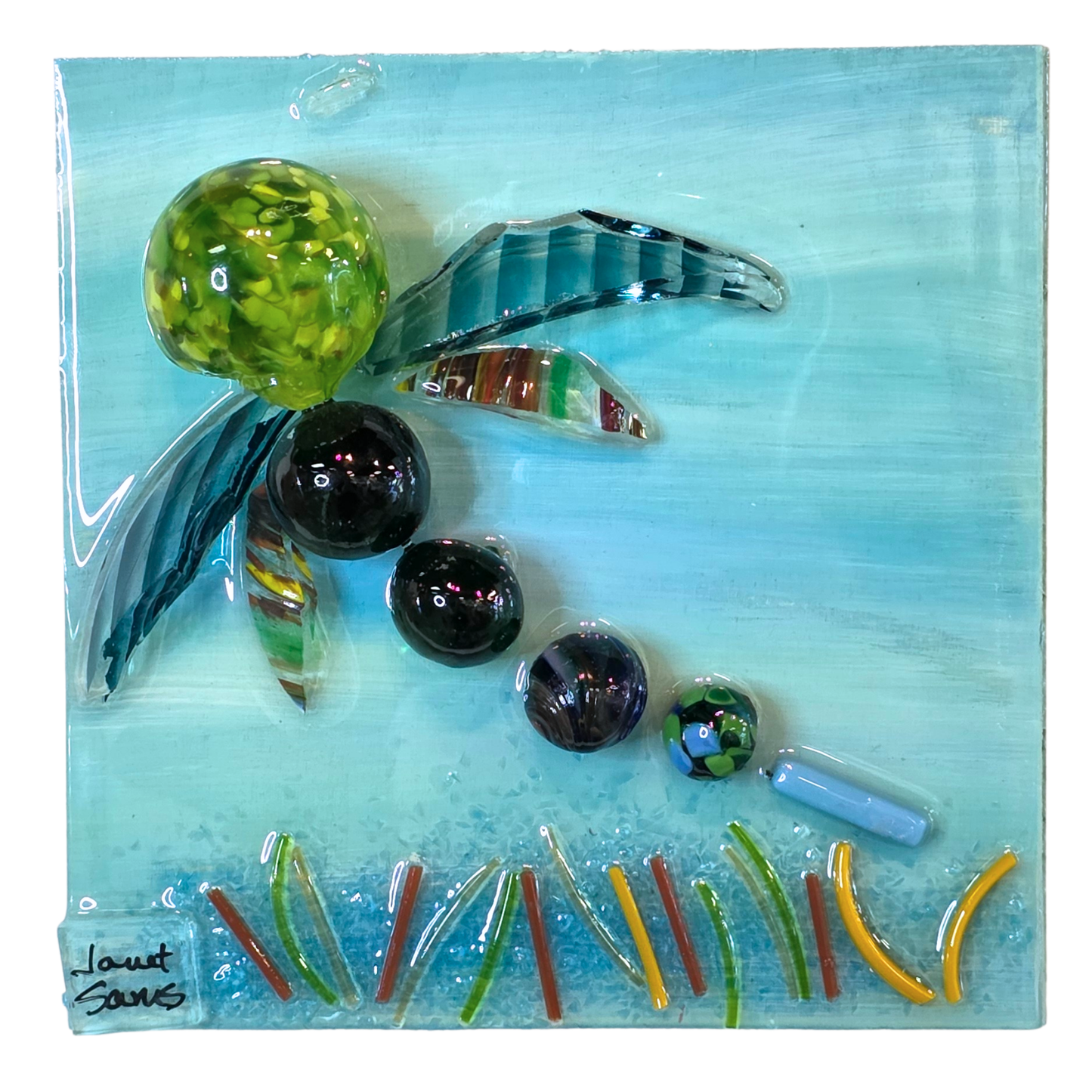 Mini Glass Collage-Dragonfly