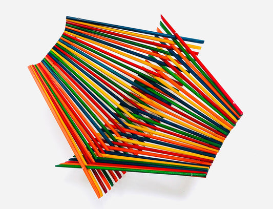 Folding Chopstick Basket-Large Rainbow