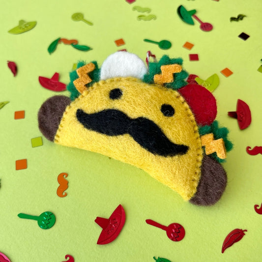 Wool Ornament-Taco Man