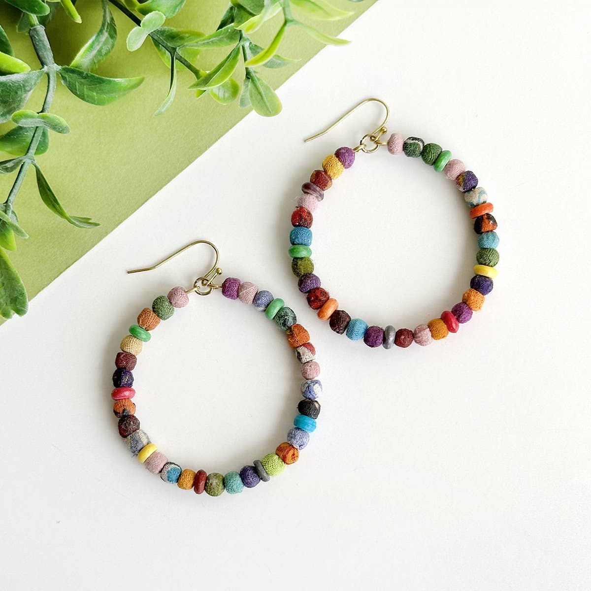 Kantha Milieu Loop Earrings
