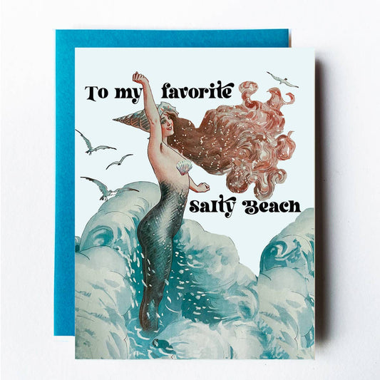 Card-Salty Beach Mermaid