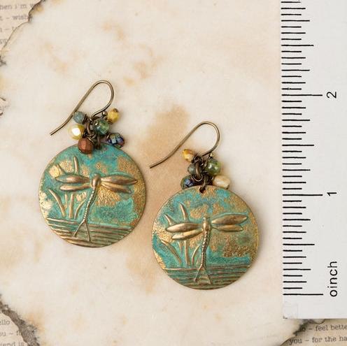 Rustic Creek Dragonfly Earrings