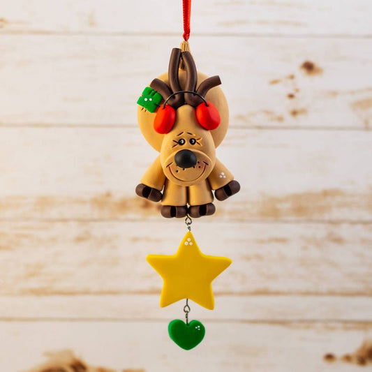 Reindeer Star Ornament