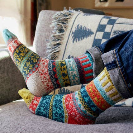 Mismatched Crew Socks-Spritz