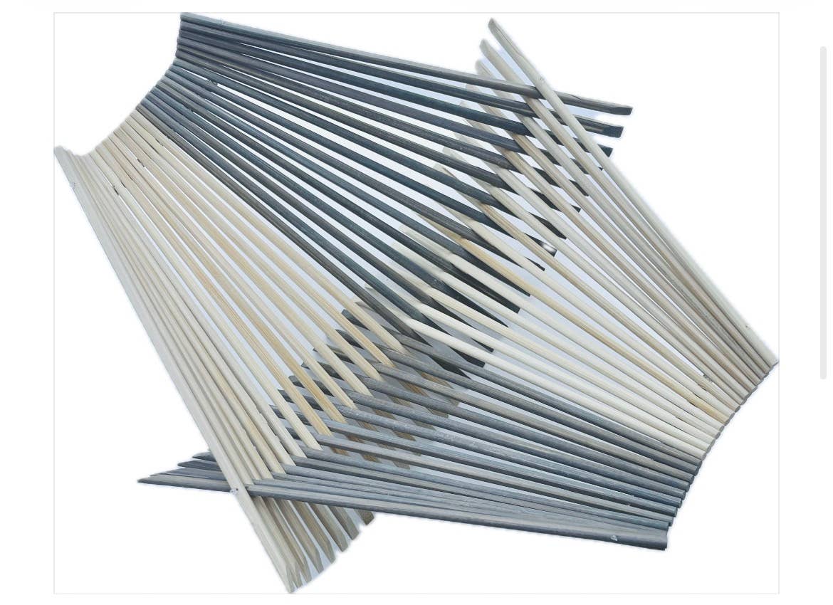 Folding Chopstick Basket-Large Natural/Grey