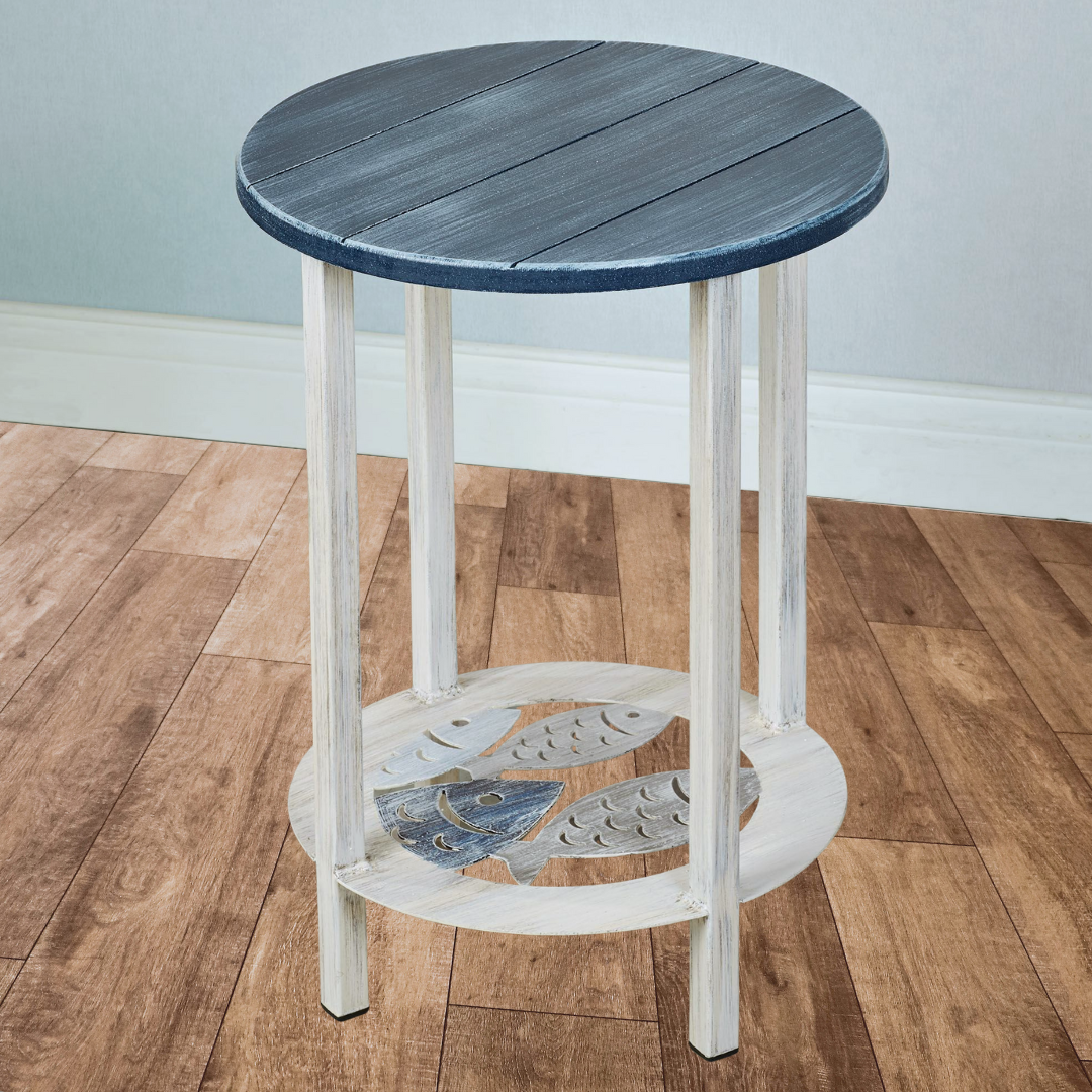 School of Fish Round End Table – Random Acts Of Art
