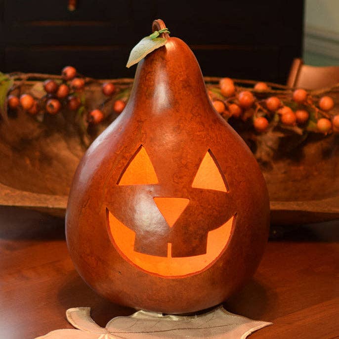 Jack-O-Lantern Gourd Lamp-Ex Large